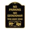 Signmission No Parking-No Estacionar Tow-Away Zone W/ Graphic, Black & Gold Alum Sign, 18" x 24", BG-1824-23804 A-DES-BG-1824-23804 - alternate 1